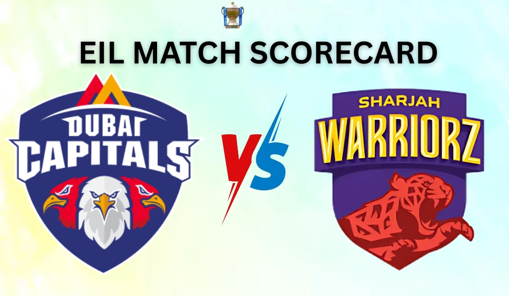 Dubai Capitals Vs Sharjah Warriors Match Scorecard
