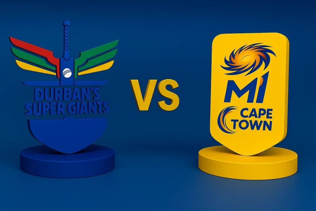 Durban's Super Giants Vs Mi Cape Town Match Scorecard
