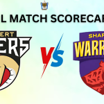 Sharjah Warriors Vs Desert Vipers Match Scorecard