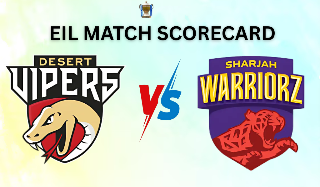 Sharjah Warriors Vs Desert Vipers Match Scorecard