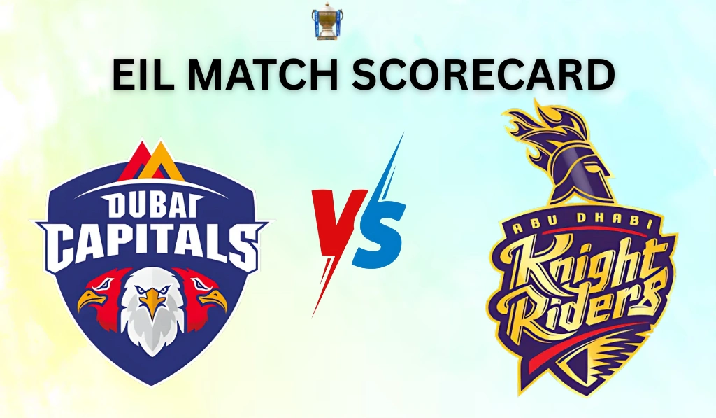 Abu Dhabi Knight Riders Vs Dubai Capitals Match Scorecard