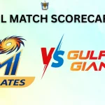 Mi Emirates Vs Gulf Giants Match Scorecard