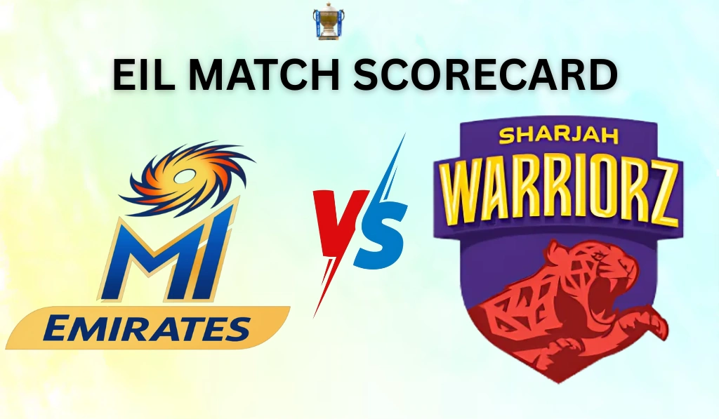 Mi Emirates Vs Sharjah Warriors Match Scorecard